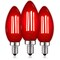 Luxrite B11 LED Red Light Bulbs 4.5W 40W Equivalent Colored Glass E12 Candelabra Base, 3PK LR21740-3PK - alternate 1